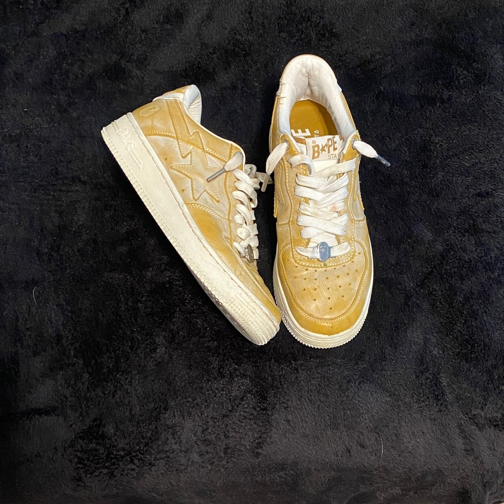 Bape Golden Low-Top Sneakers